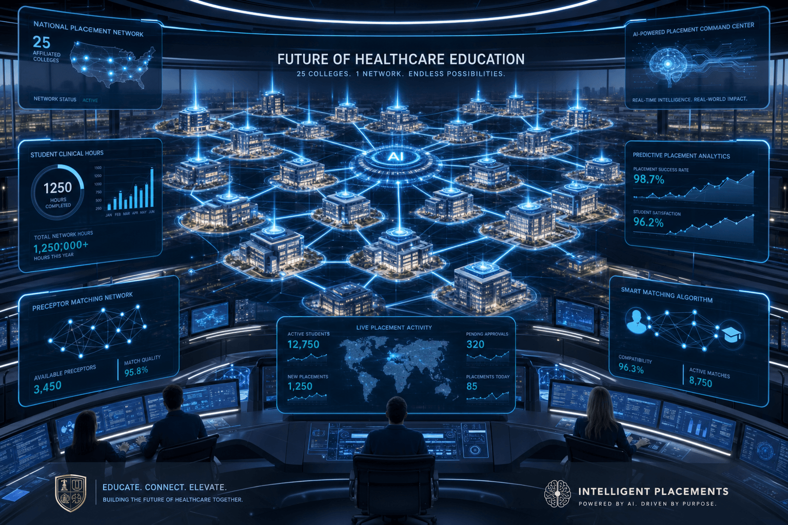 Education page hero upgrade - university AI placement and competency ecosystem