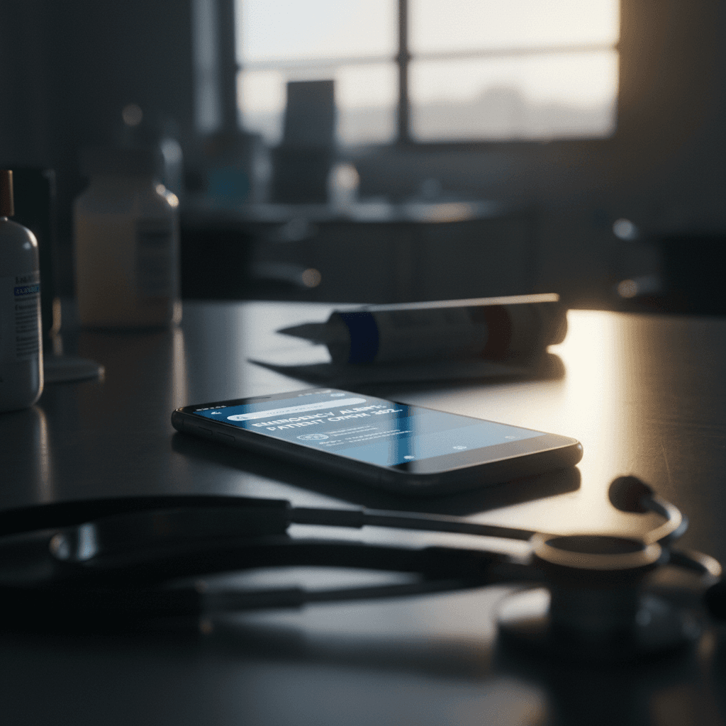 Continuous monitoring alert on a smartphone